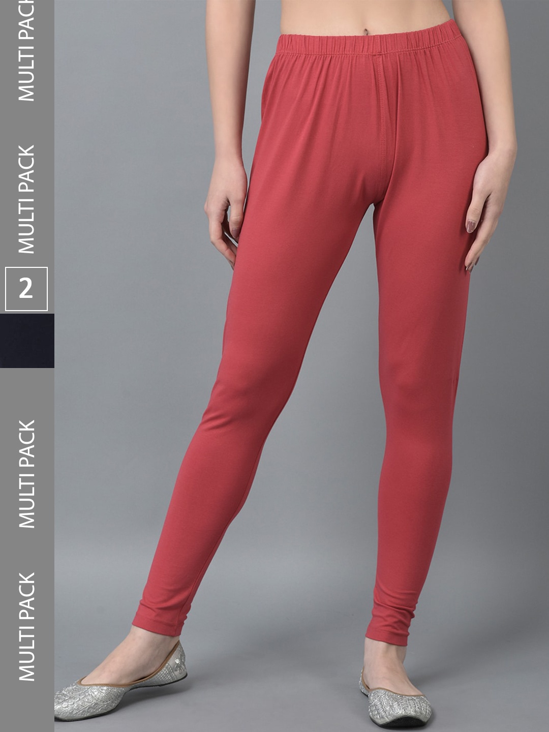 

Dollar Missy Pack Of 2 Slim Fit Ankle-Length Leggings, Navy blue
