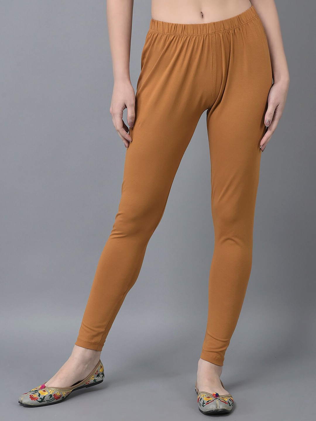 

Dollar Missy Slim Fit Ankle-Length Leggings, Mustard