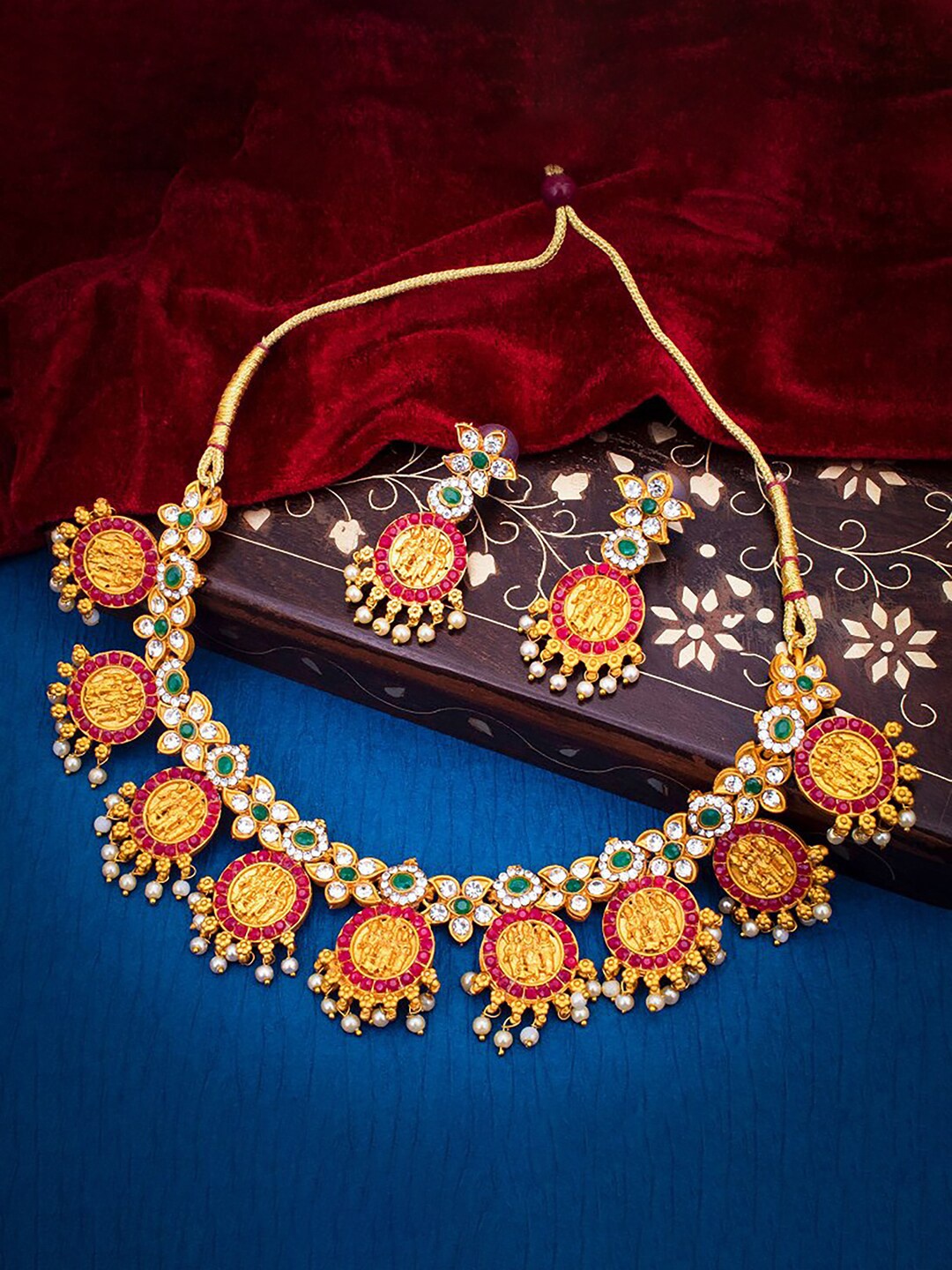 

Sukkhi Gold-Plated Stone Studded Jewellery Set
