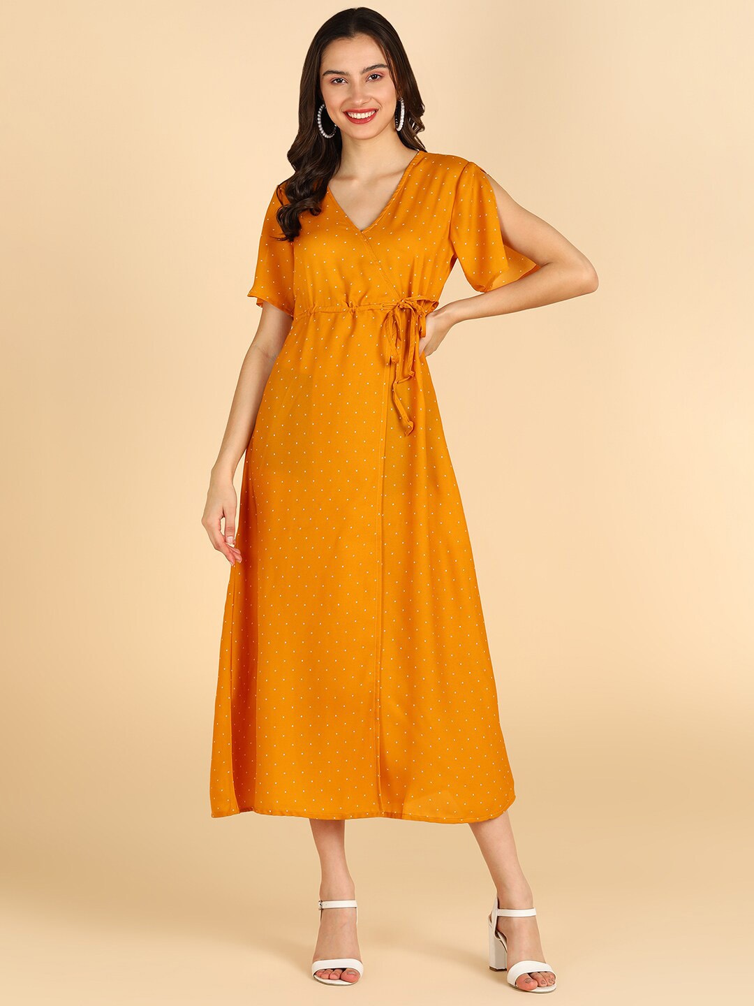 

ZNX Clothing Yellow Midi Dress