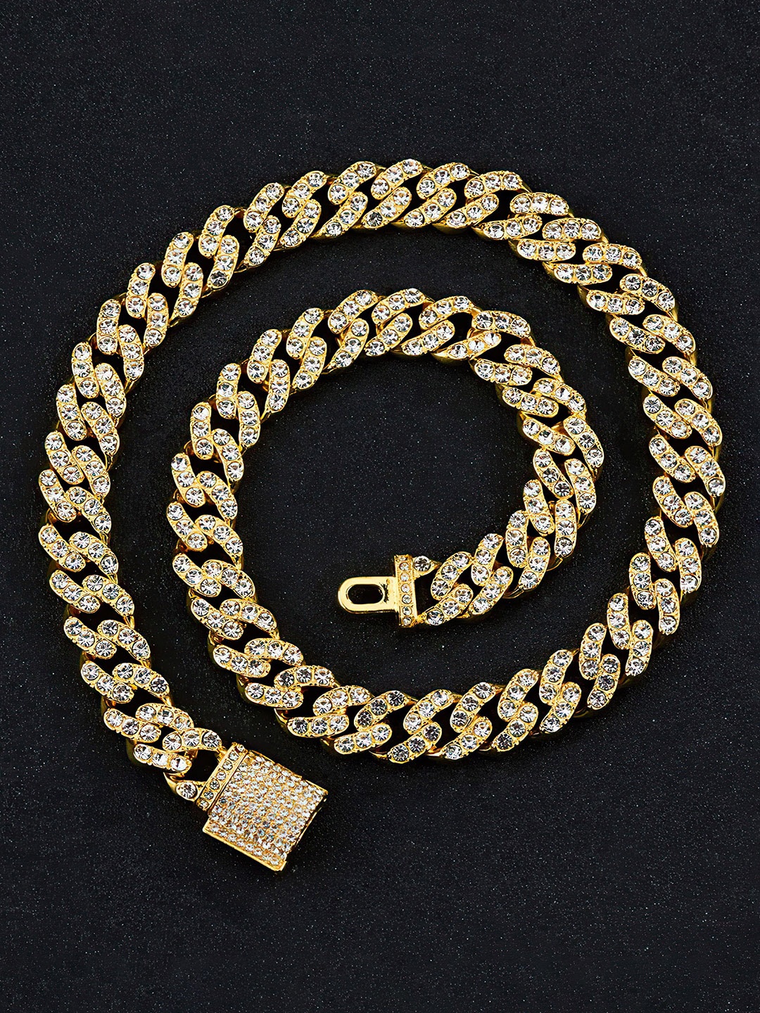 

Fashion Frill Gold-Plated AD Studded Chain