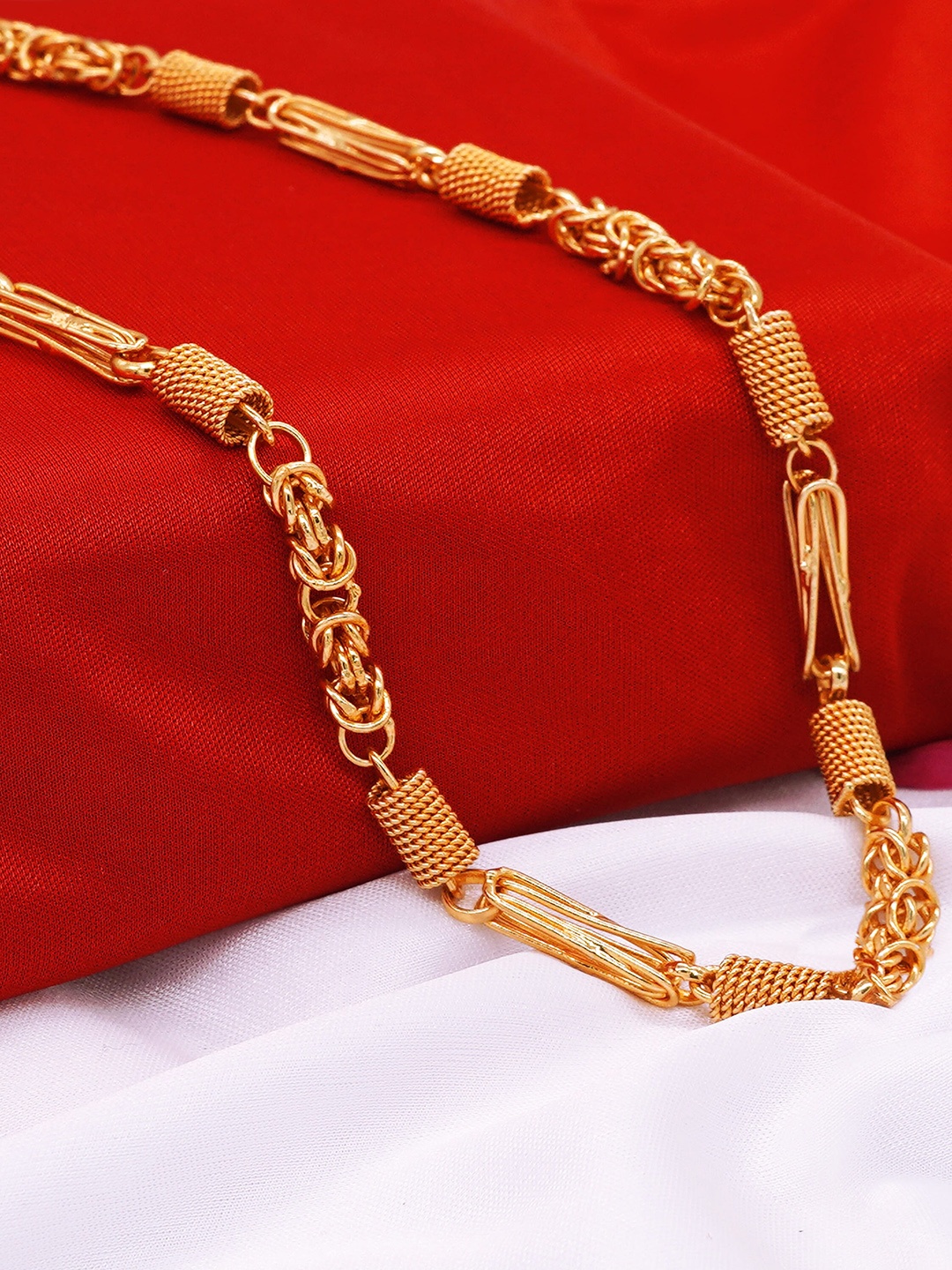 

Fashion Frill Men Gold-Toned Brass Gold-Plated Chain