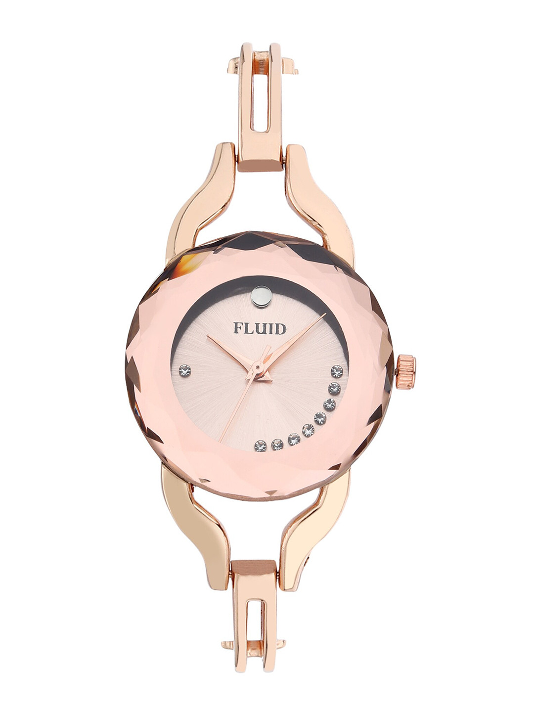 

FLUID Women Rose Gold-Plated Watch & Bracelet Gift Set