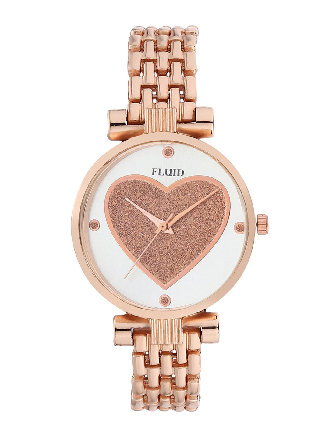 

FLUID Women Rose Gold-Plated Watch & Bracelet Gift Set