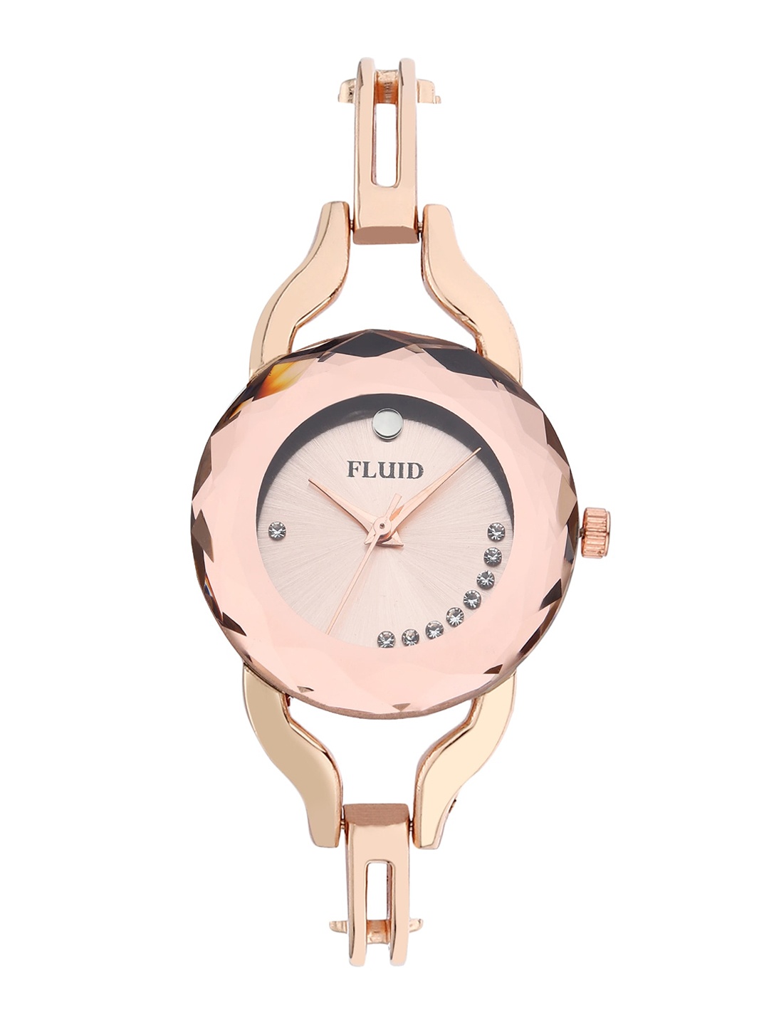 

FLUID Women Rose Gold-Plated Watch & Bracelet Gift Set