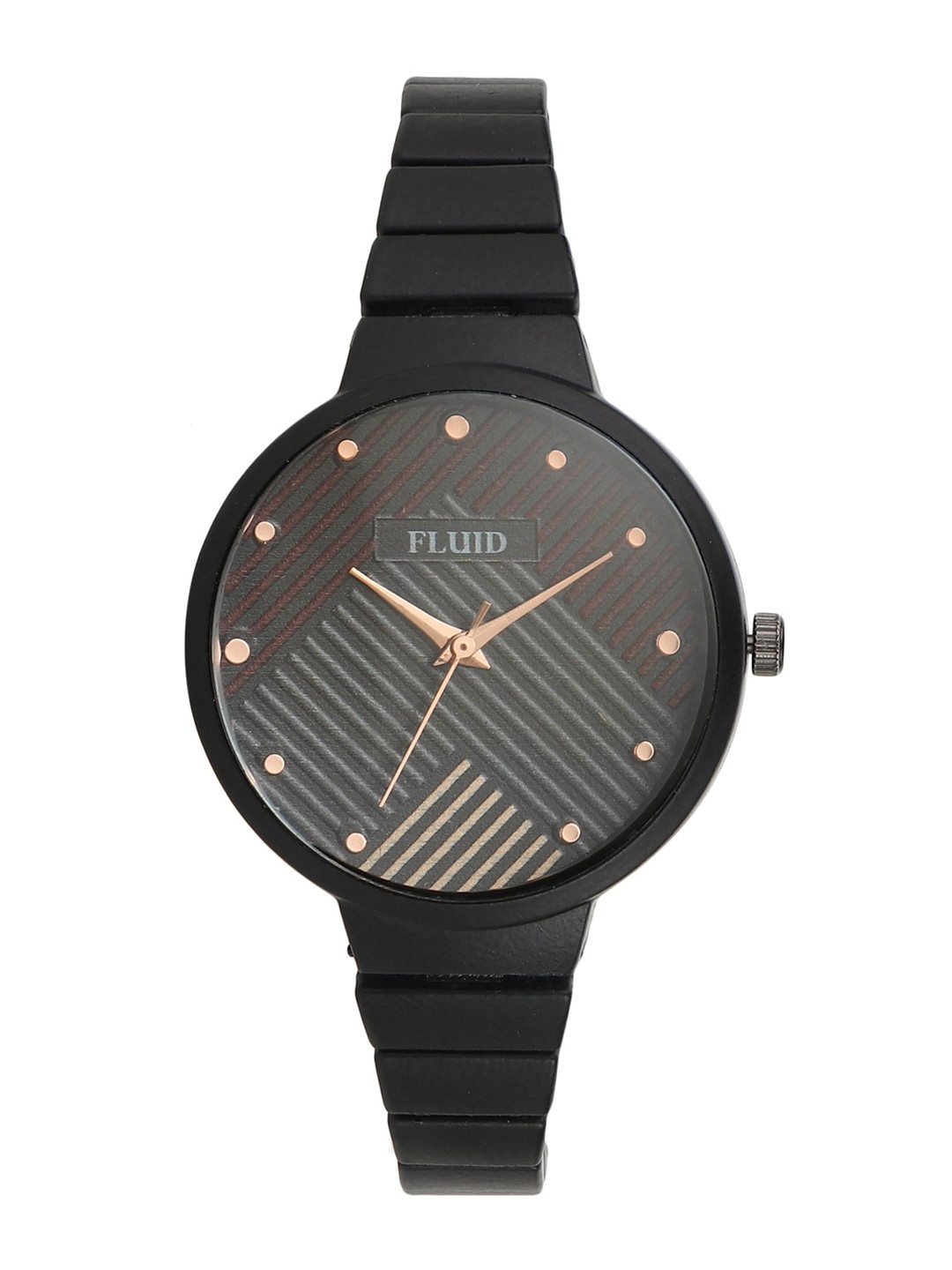 

FLUID Women Watch & Bracelet Gift Set, Black