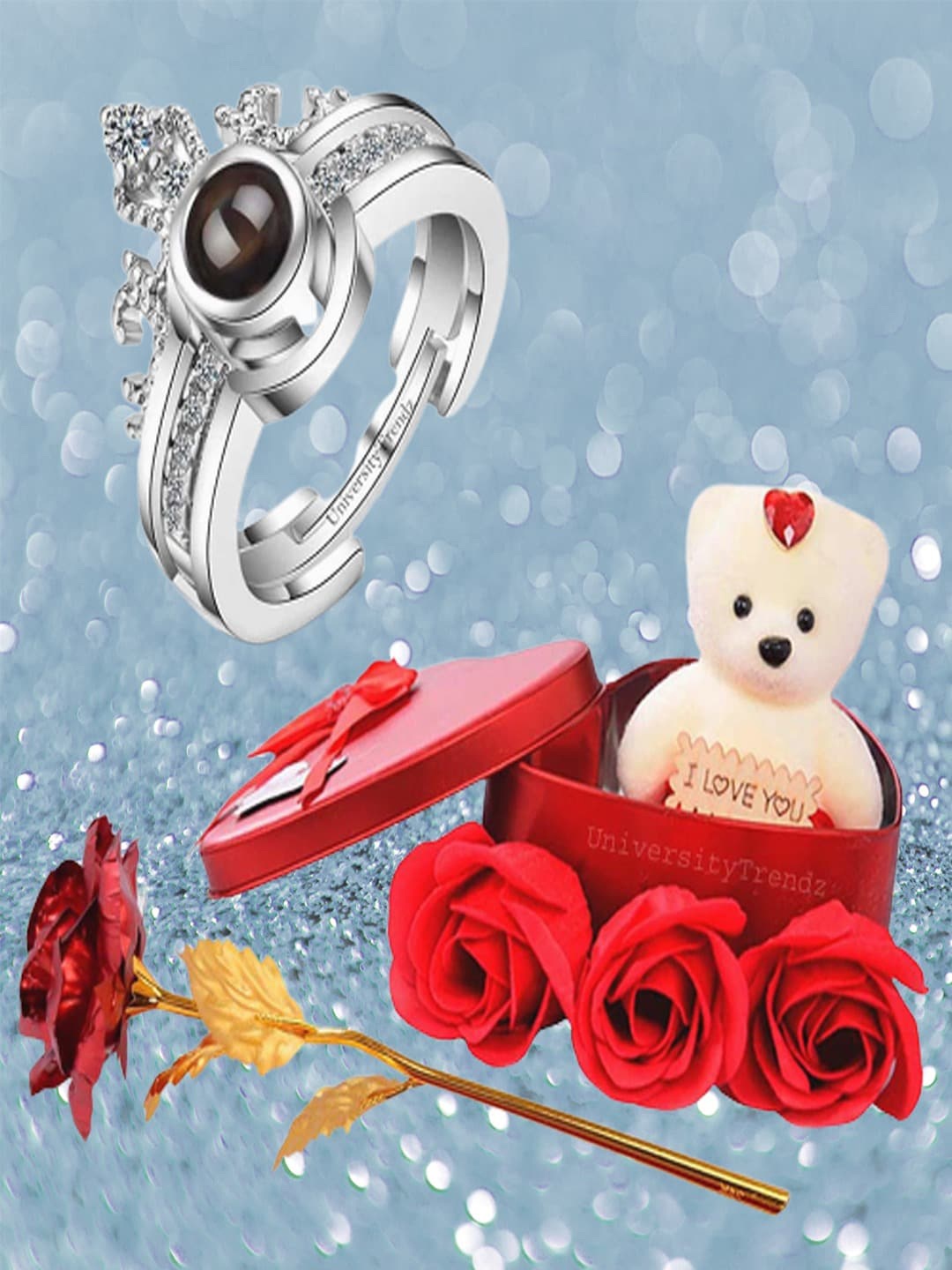

UNIVERSITY TRENDZ Silver-Plated Home Gift Set