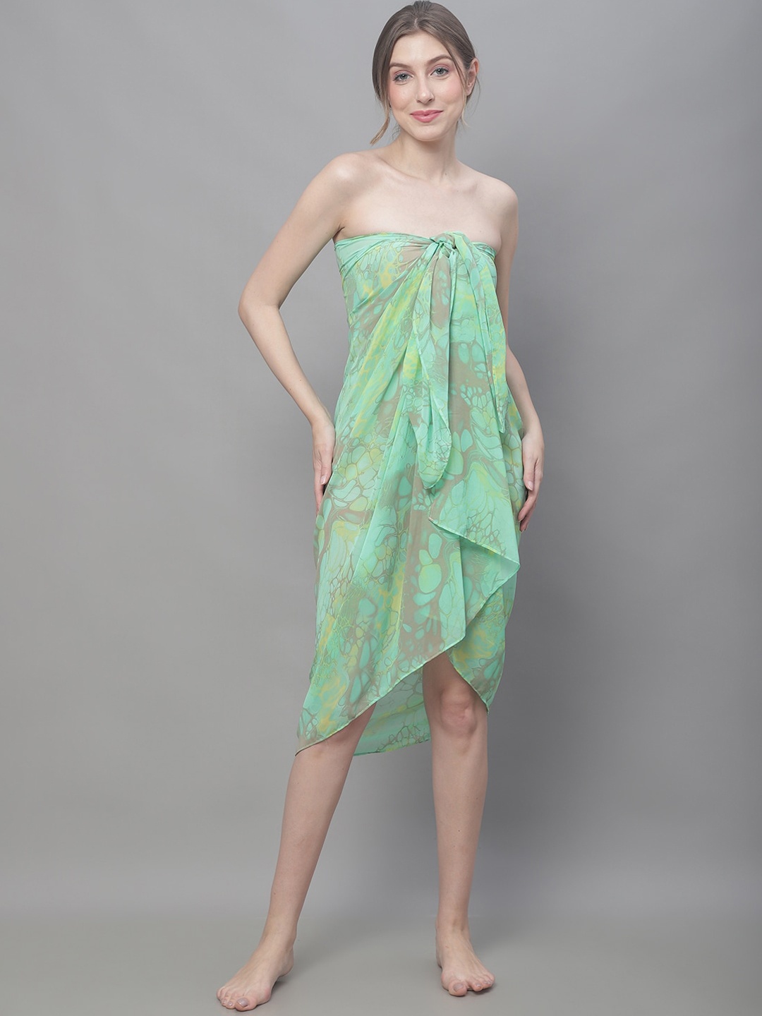 

Claura Abstract Printed Swimwear Cover Up Sarong, Green