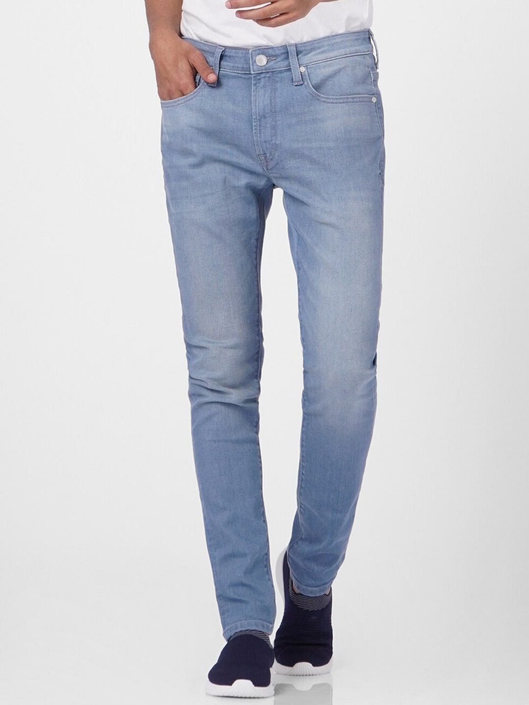 

Jack & Jones Men Skinny Fit Low-Rise Light Fade Jeans, Blue