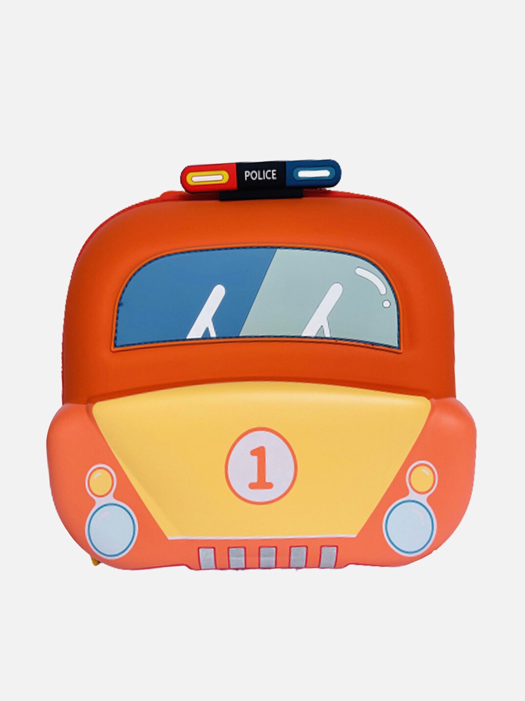 

Little Surprise Box LLP Kids Hard Case Police Joyride Backpack, Orange