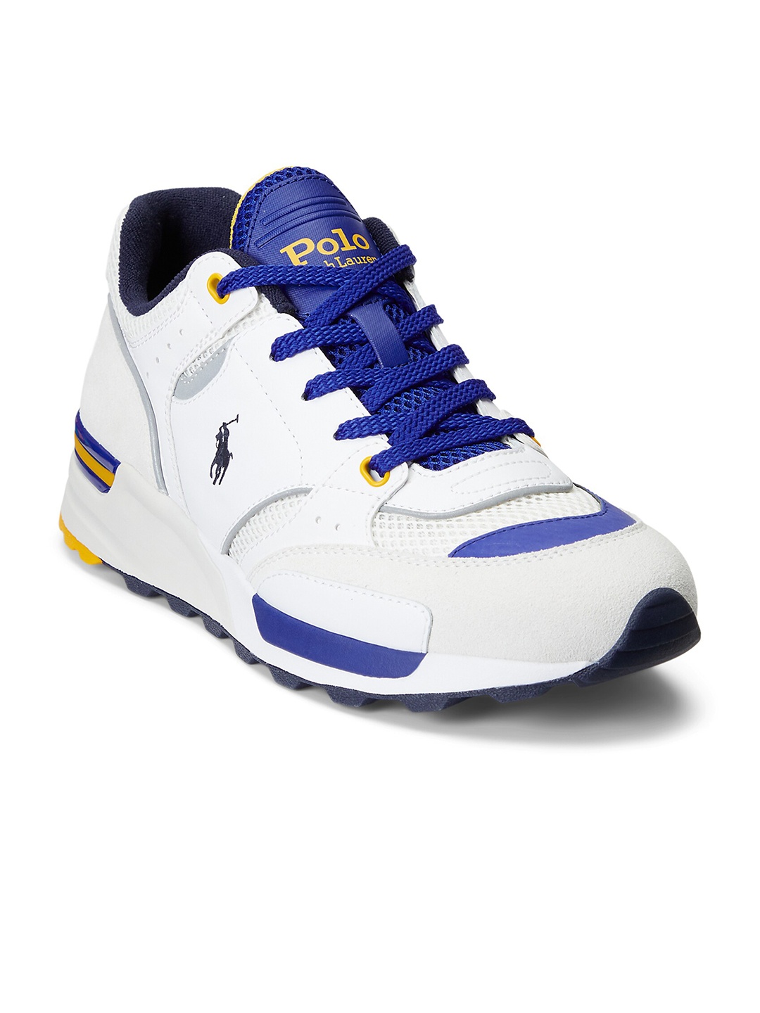 

Polo Ralph Lauren Men Colorblocked Comfort Insole Suede Basics Sneakers, White