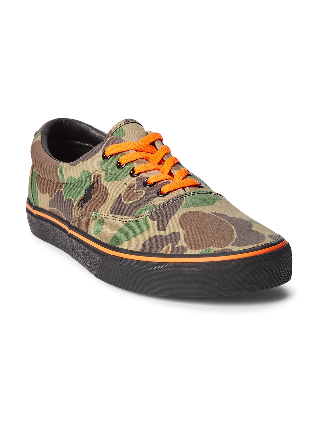 

Polo Ralph Lauren Men Printed Comfort Insole Canvas Basics Sneakers, Brown