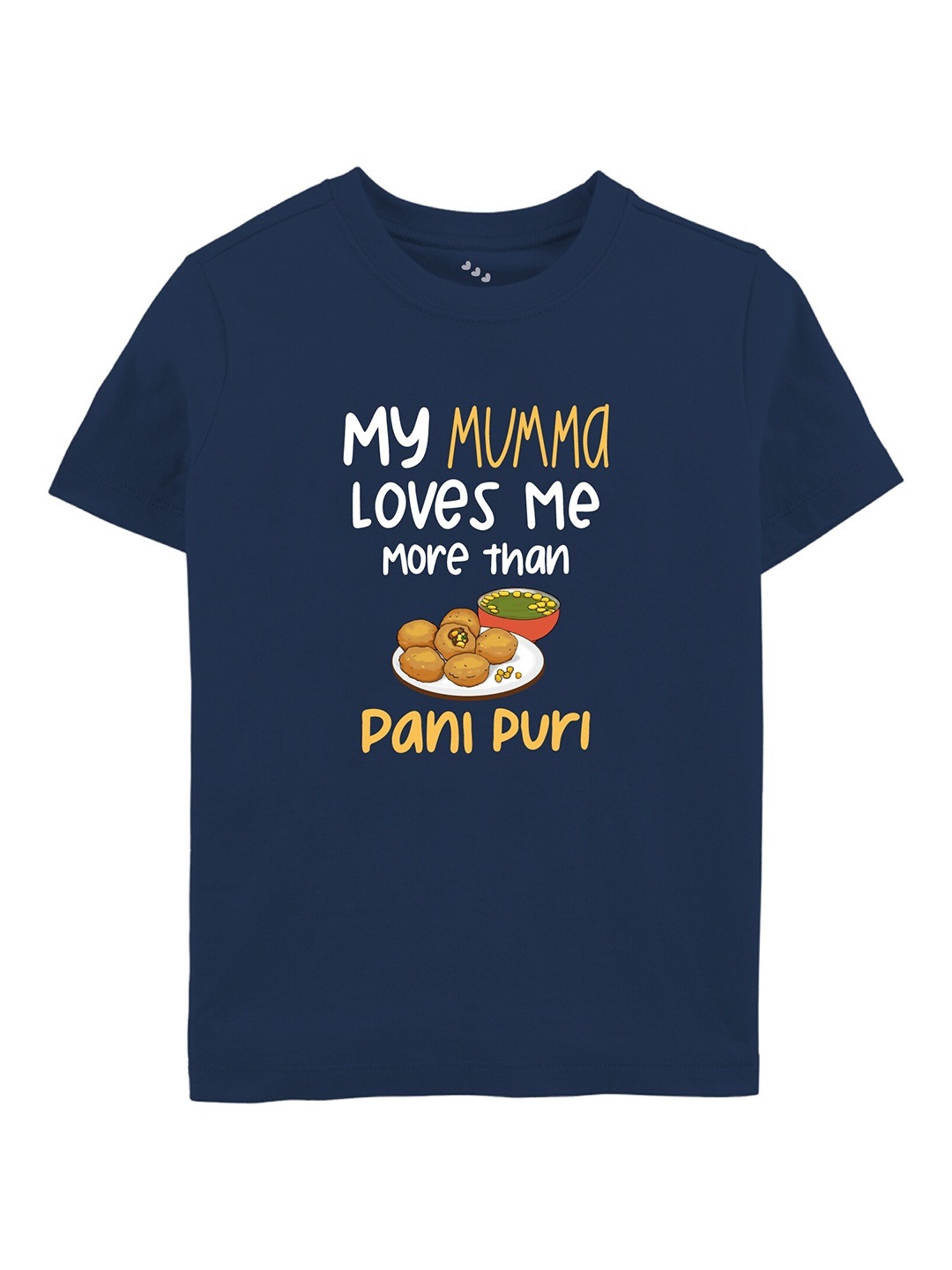 Zeezeezoo Kids Typography Printed Pure Cotton T-shirt, Navy blue