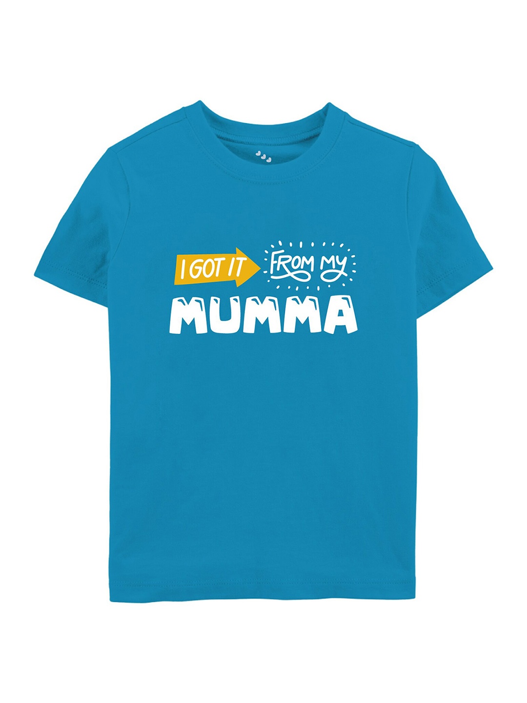 

Zeezeezoo Kids I Got It From My Mumma Printed Pure Cotton T-shirt, Blue