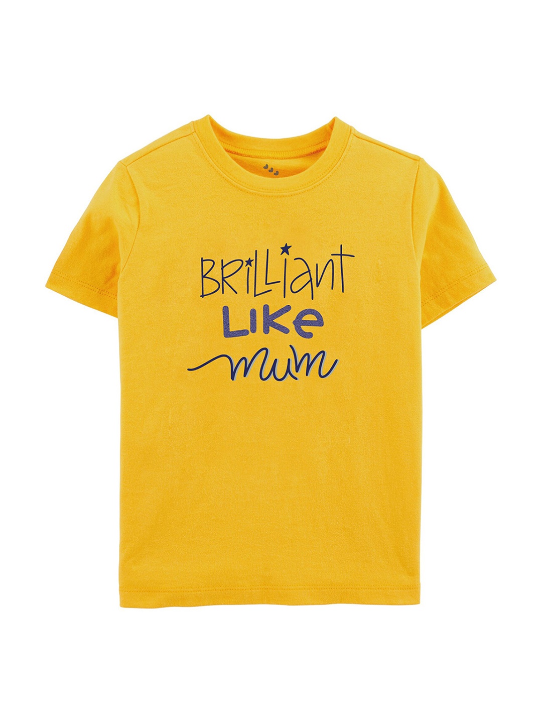 

Zeezeezoo Kids Brilliant like Mum Printed Casual T-shirt, Yellow