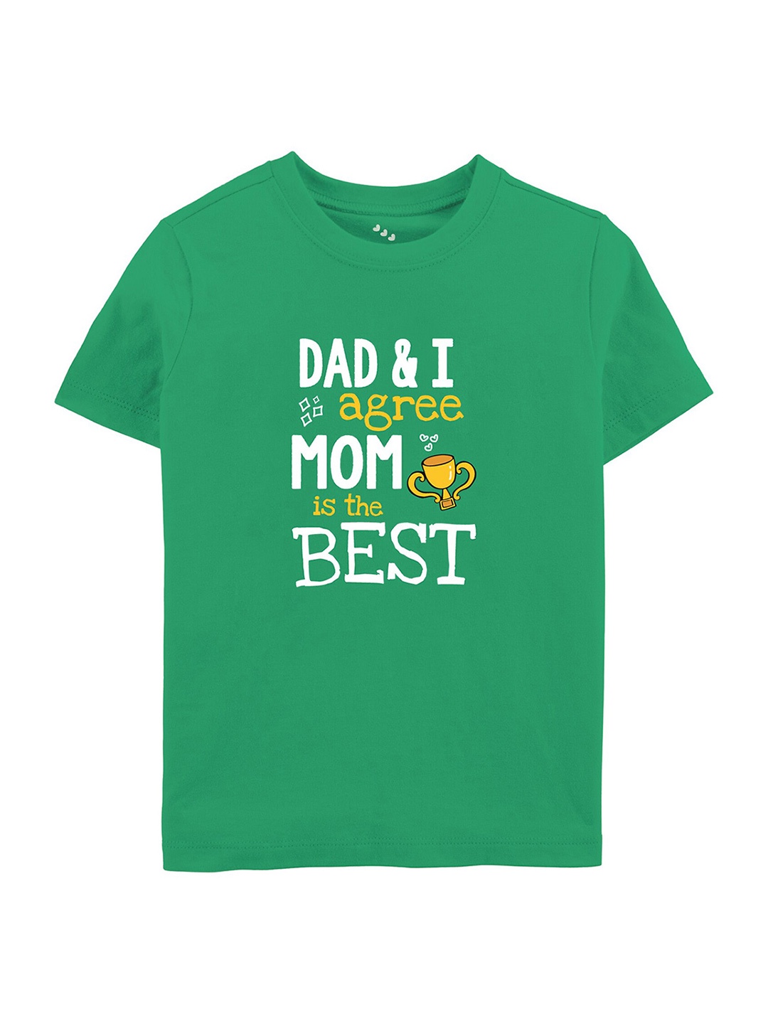 

Zeezeezoo Typography Printed Round Neck Cotton T-shirt, Green