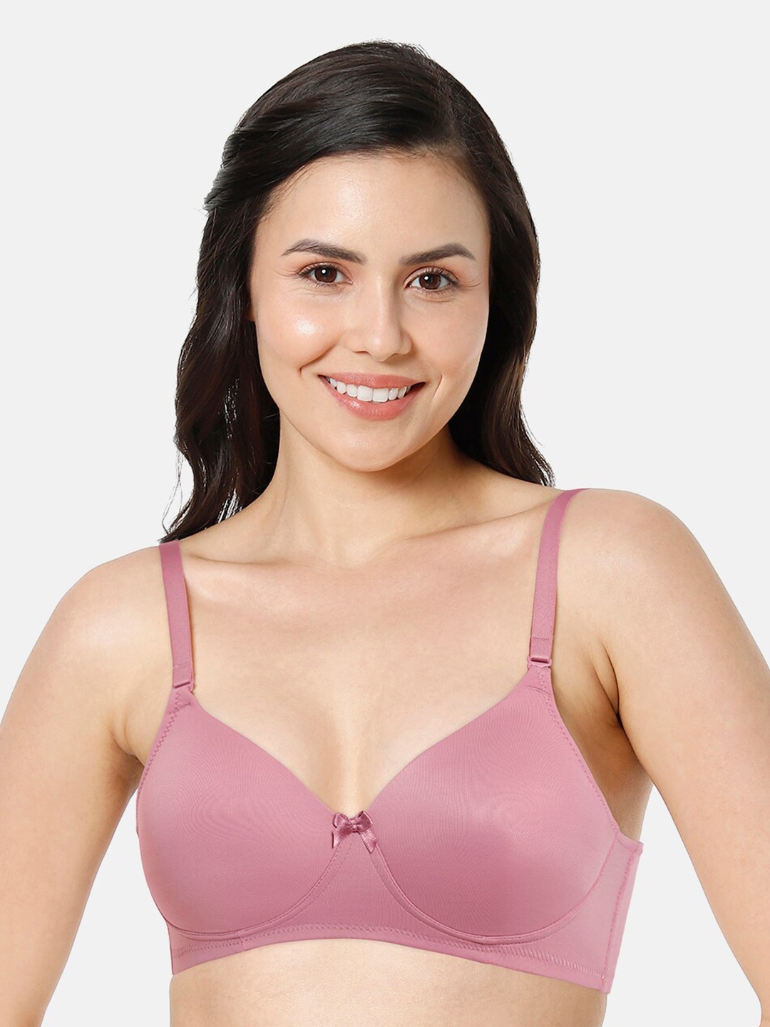 

Amante Solid Padded Wirefree Smooth Charm T-Shirt Bra - BRA10606, Pink
