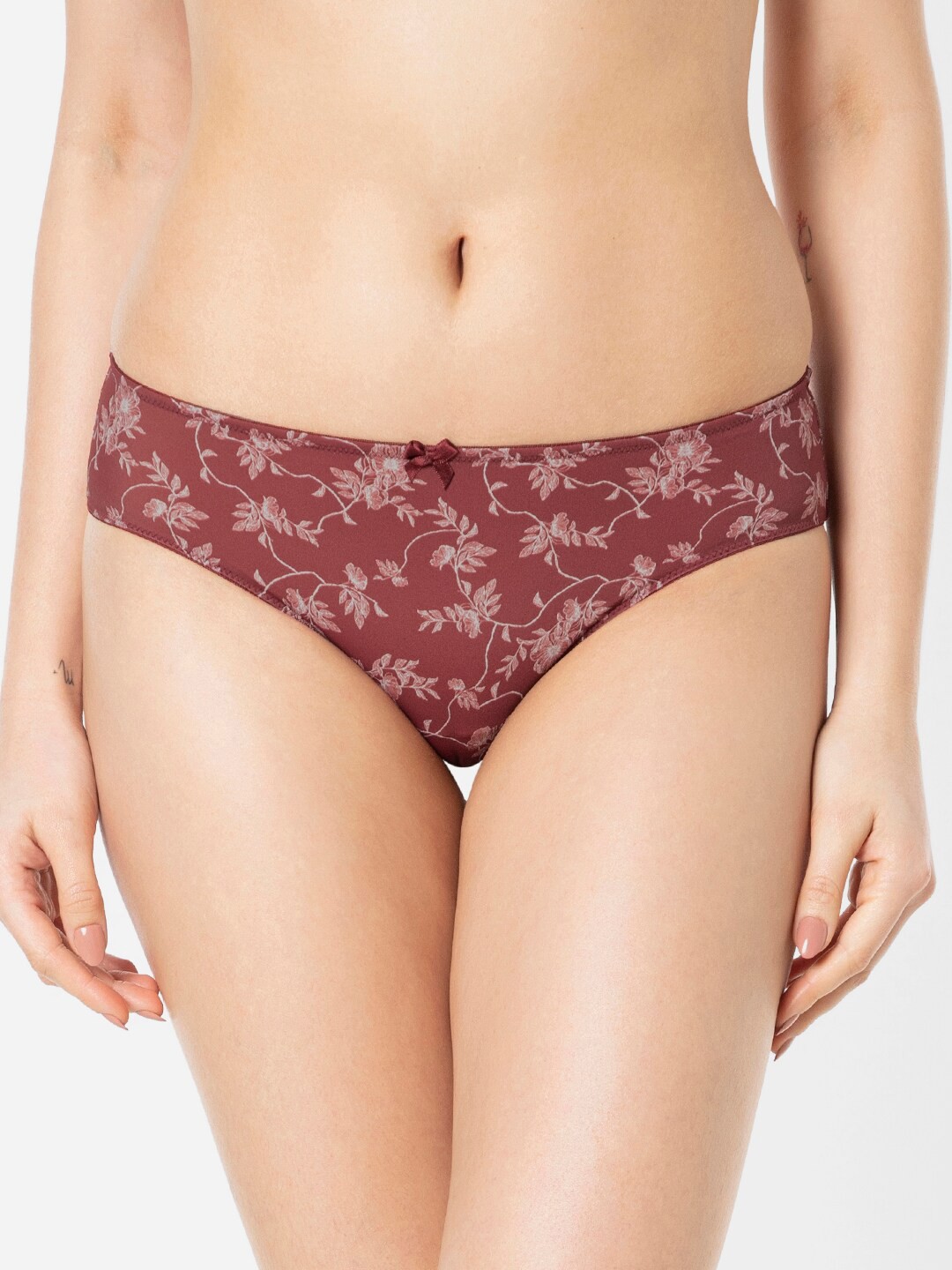 

Amante Women Printed Low Rise Smooth Charm Bikini Brief - PAN10606, Brown