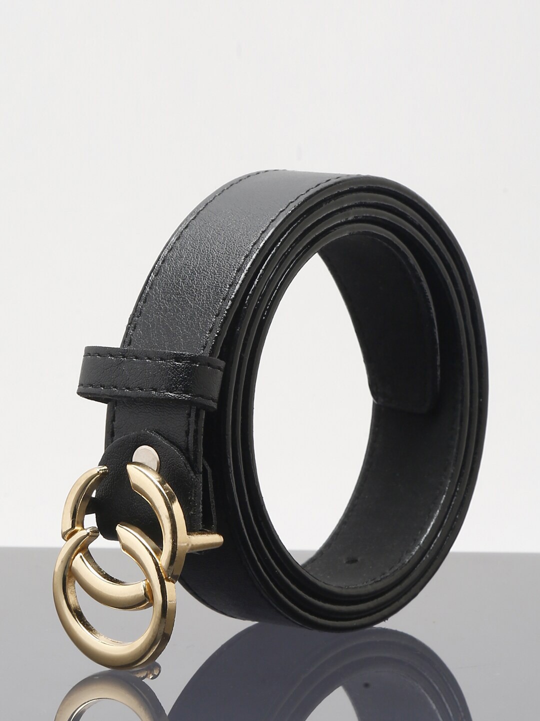 

Apsis Women Push Pin Closure Belt, Black