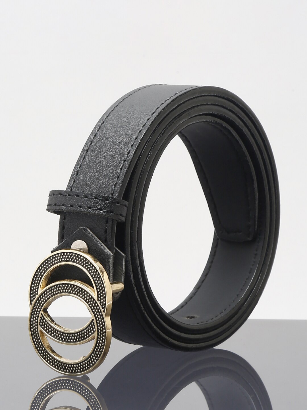 

Apsis Women Push Pin Closure Belt, Black