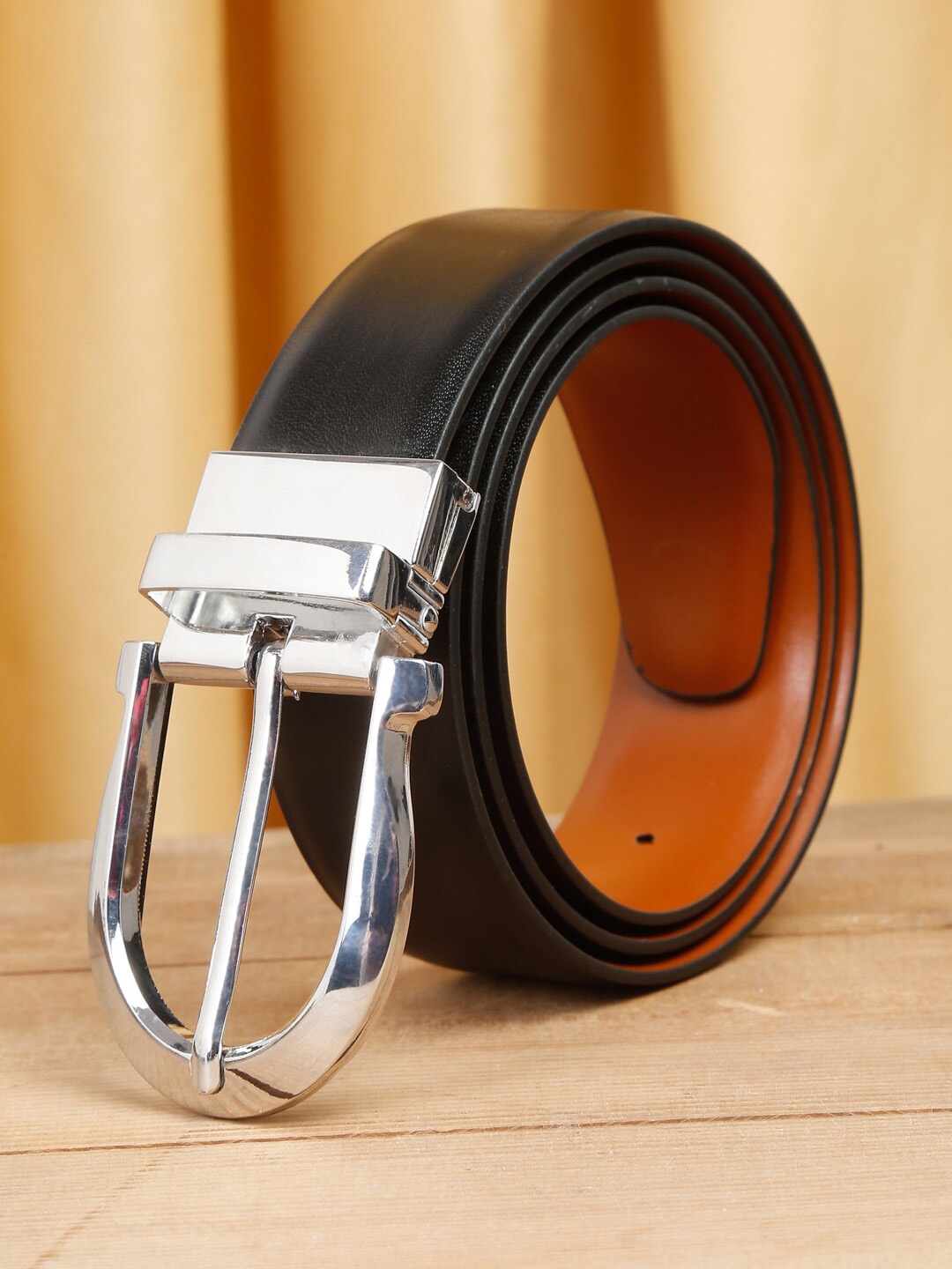 

Apsis Men Reversible Formal Belt, Black