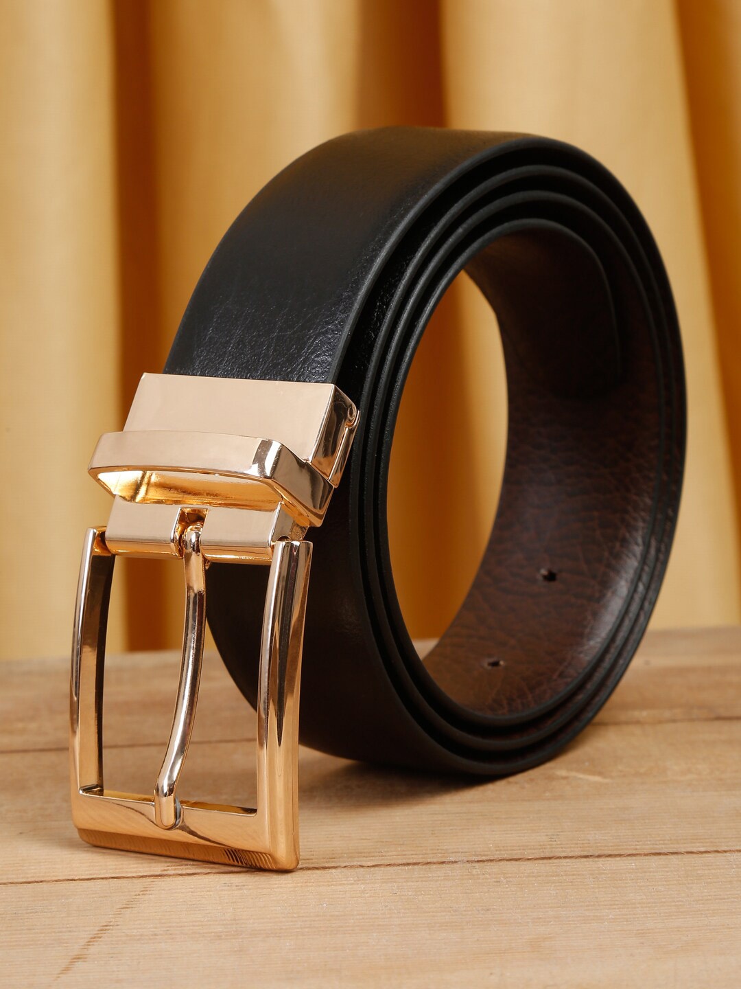 

Apsis Men Textured Reversible Formal Belt, Black