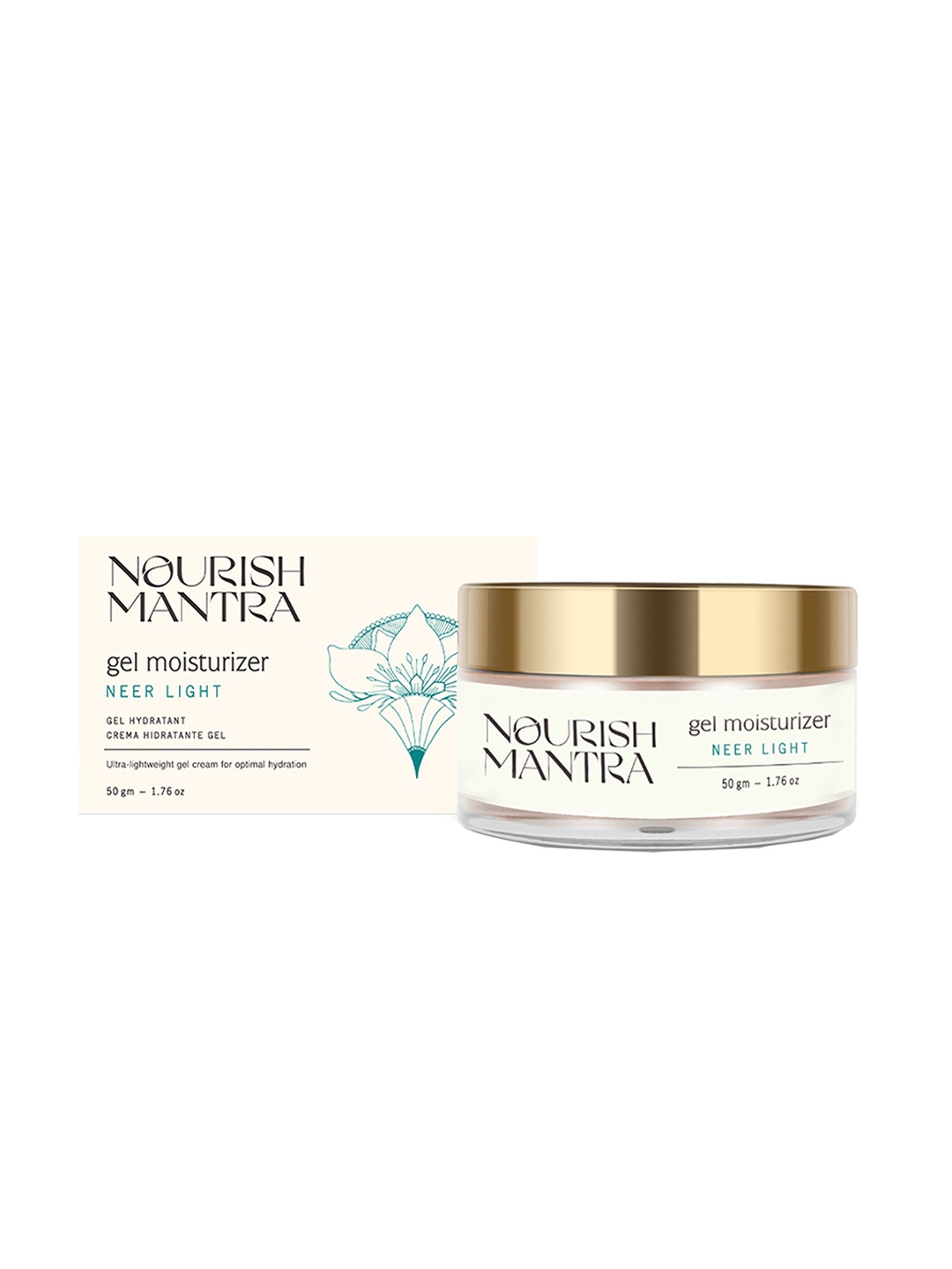 

Nourish Mantra Neer Light Gel Moisturizer with Witch Hazel & Hyaluronic Acid - 50 ml, Off white