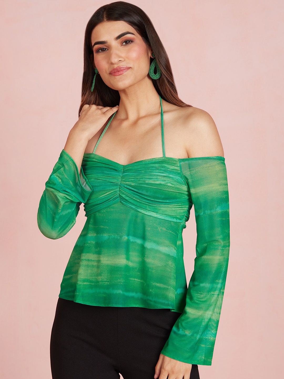 

20Dresses Green Ombre Off-Shoulder Bardot Top