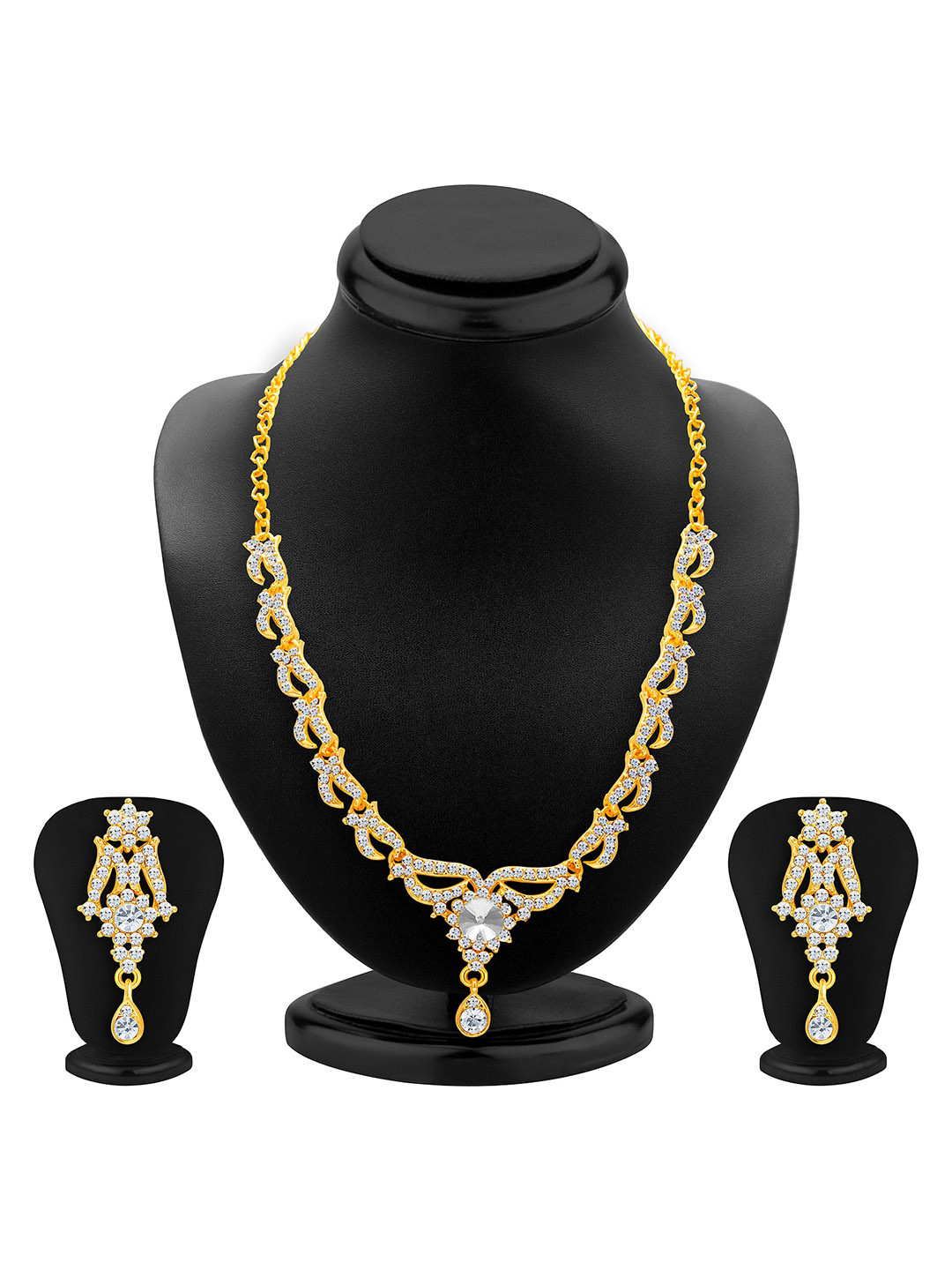 

Sukkhi Gold-Plated AD Studded Jewellery Set