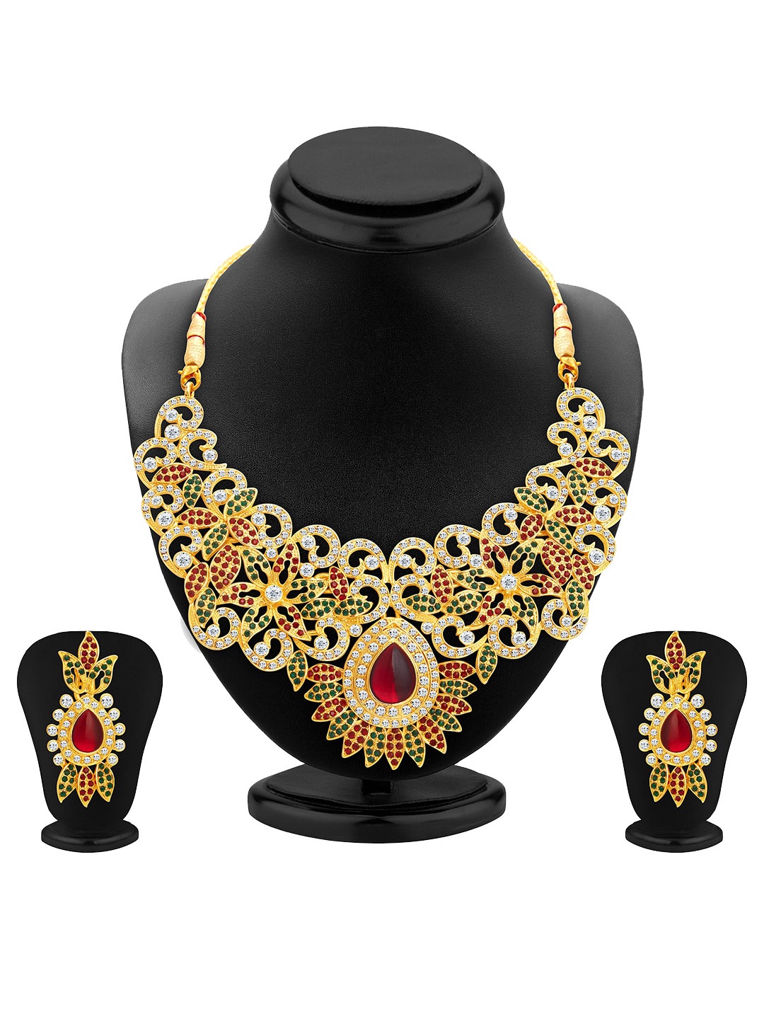 

Sukkhi Gold Plated Stone-Studded Jewellery Set