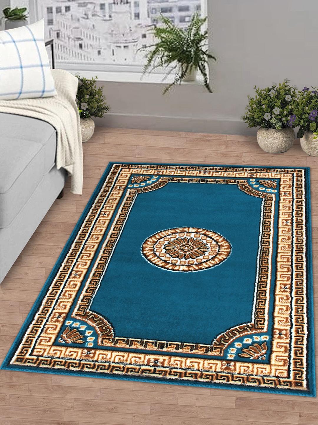 

Story@home Blue & Yellow Anti-skid Floor Carpet
