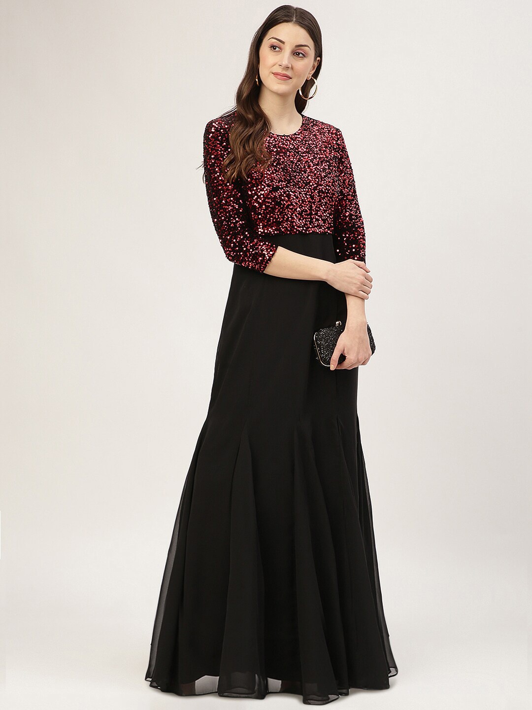 

TRENDY DIVVA Embellished Maxi Dress, Black