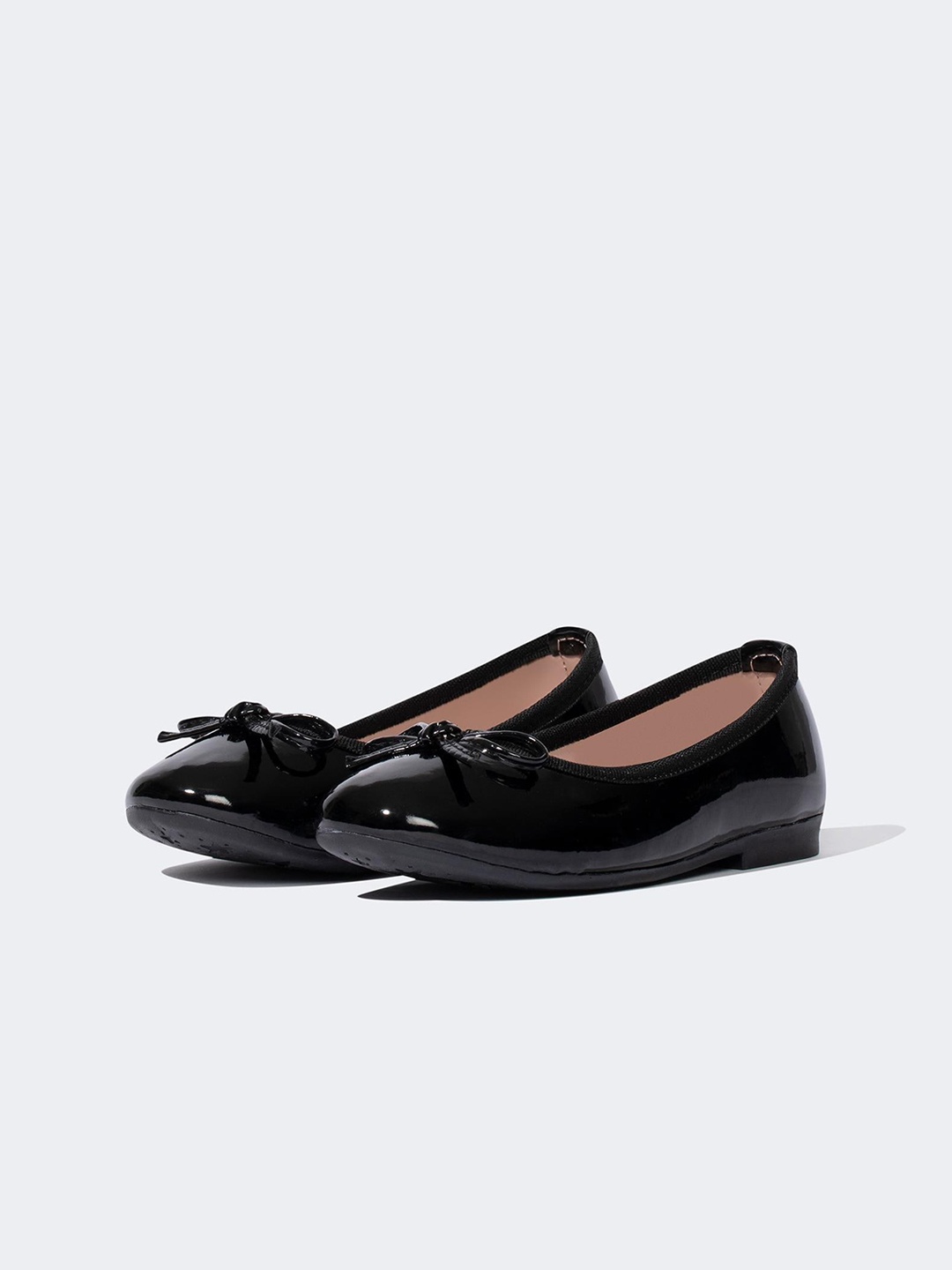 

DeFacto Girls Round Toe Ballerinas With Bows, Black