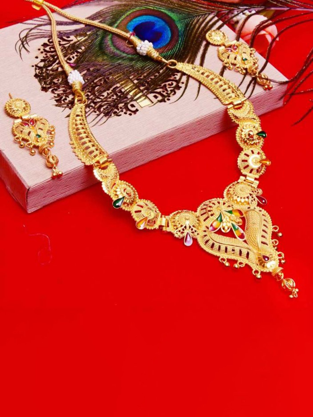 

MANSIYAORANGE Gold-Plated Choker Jewellery Set