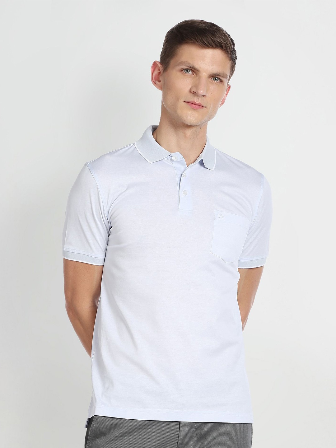 

Arrow Polo Collar Cotton T-shirt, Blue