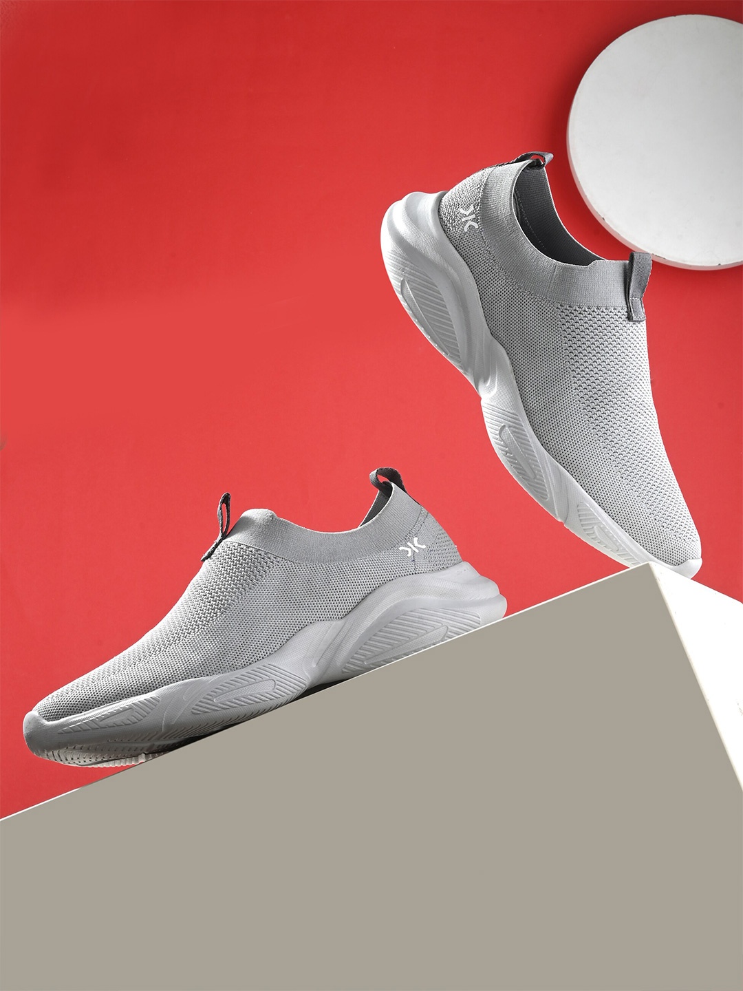 

Killer Men Textile Slip-On Running Non-Marking Shoes, Grey