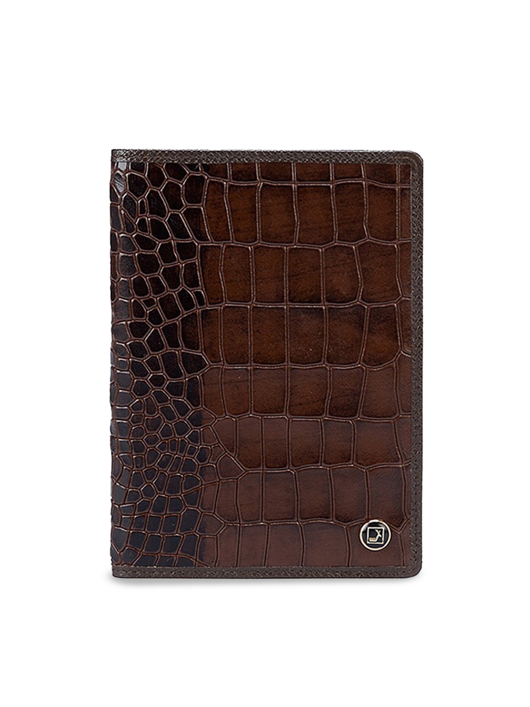

Da Milano Textured Leather Passport Holder, Brown