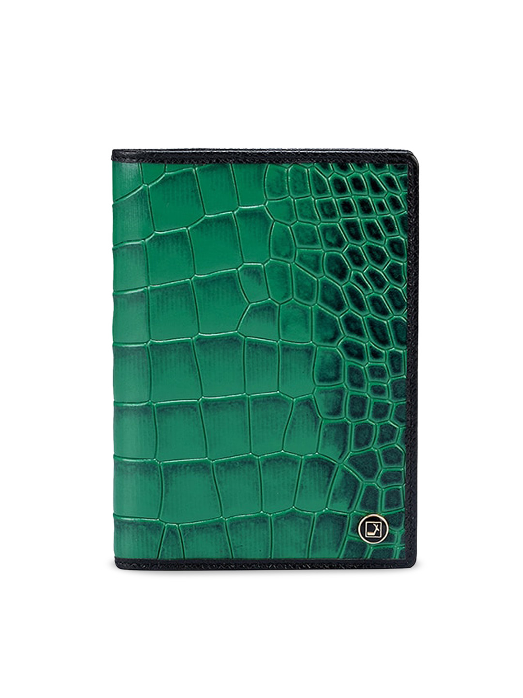 

Da Milano Women Textured Leather Passport Case, Green