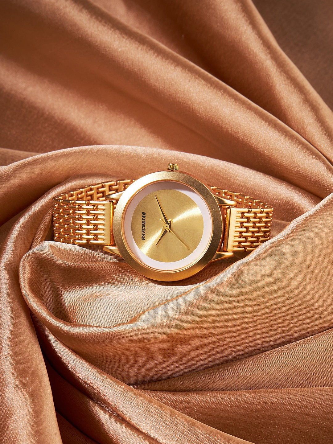 

WATCHSTAR Women Stainless Steel Bracelet Style Straps Analogue Watch Laxi Gold