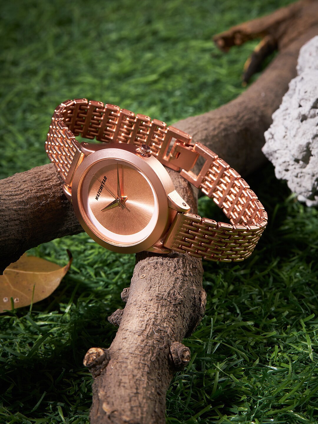 

WATCHSTAR Women Stainless Steel Bracelet Style Straps Watch Laxi copper, Rose gold