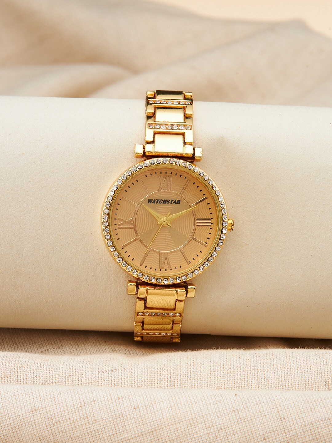 

WATCHSTAR Women Stainless Steel Bracelet Style Straps Analogue Watch Glory Gold
