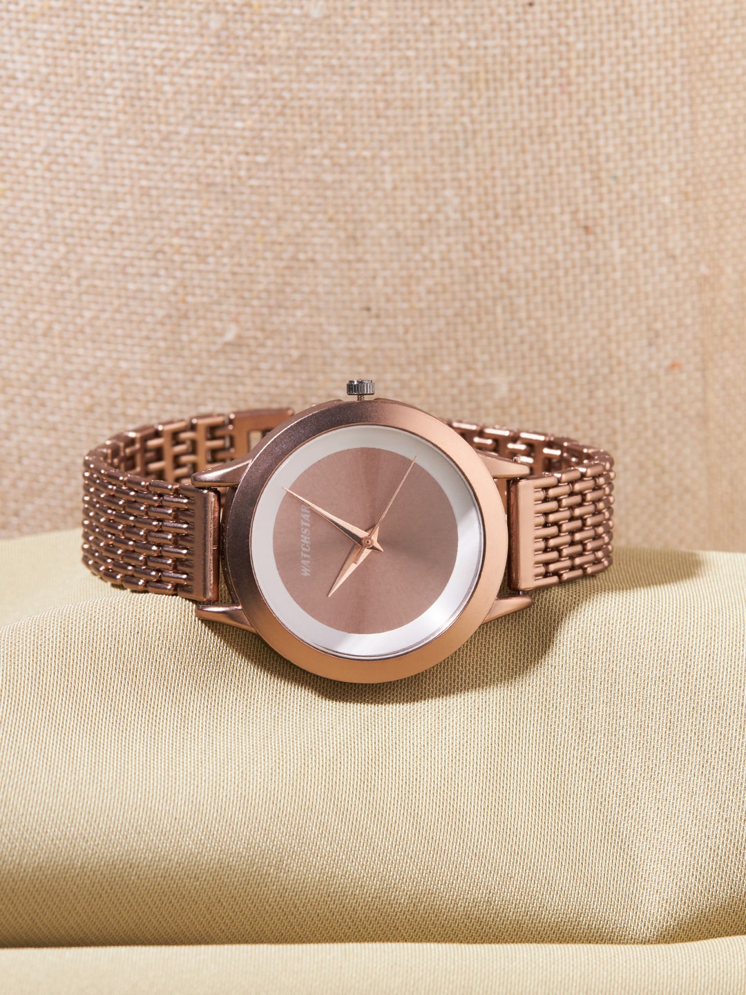 

WATCHSTAR Women Stainless Steel Bracelet Style Straps Analogue Watch Laxi, Brown