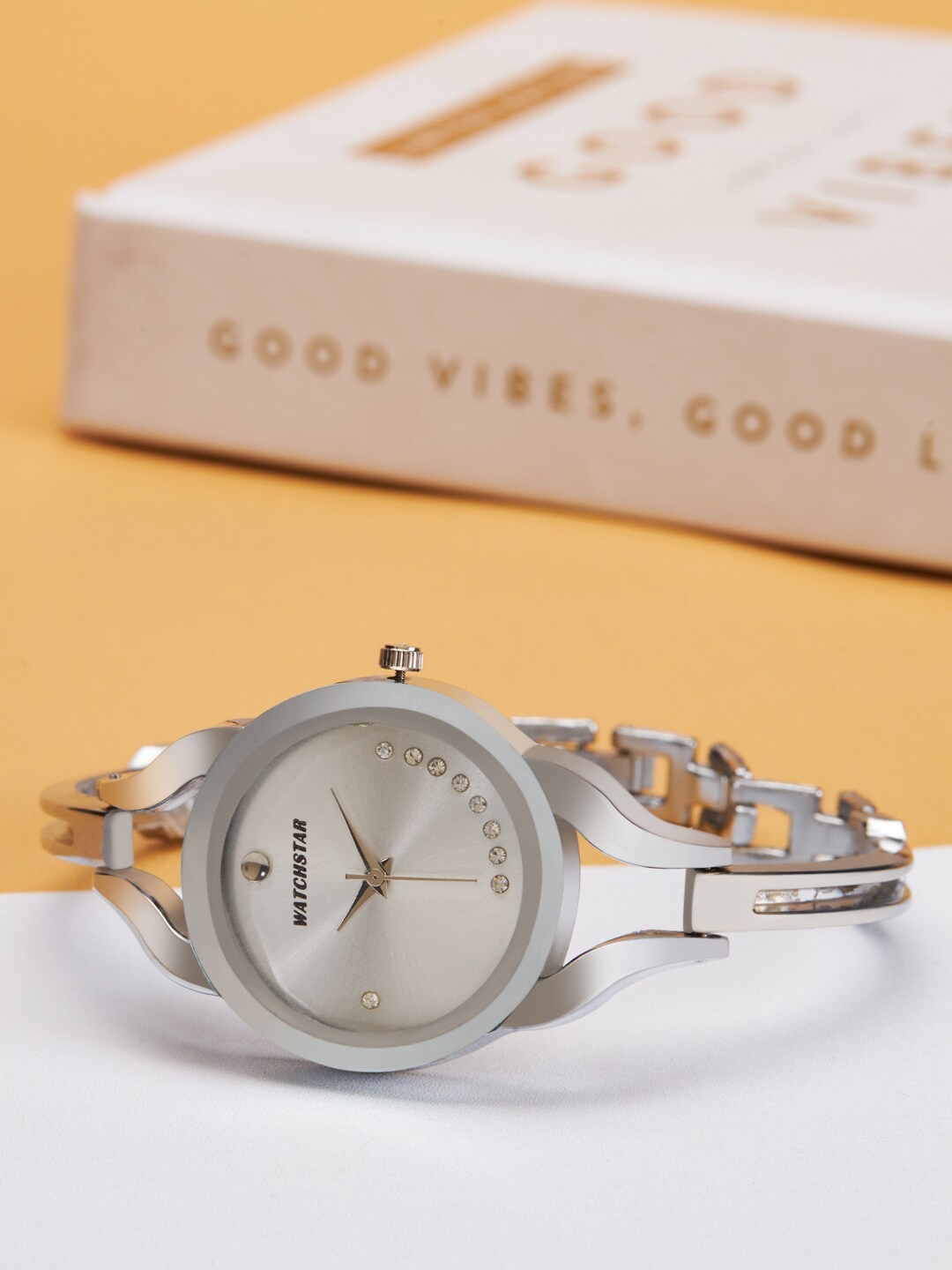 

WATCHSTAR Women Stainless Steel Bracelet Style Straps Analogue Watch Swiss Silver