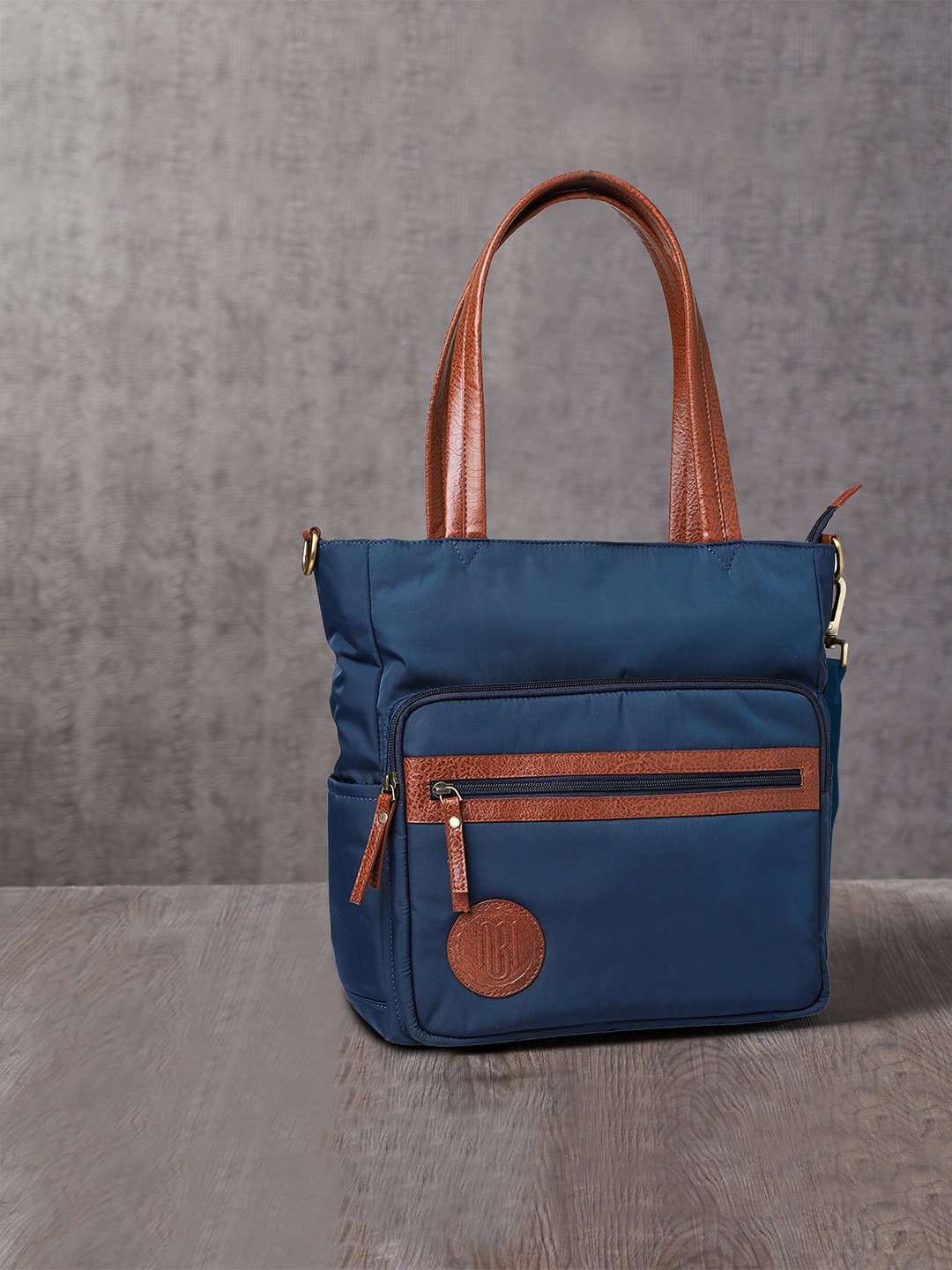 

Mona B Structured Shoulder Bag, Navy blue