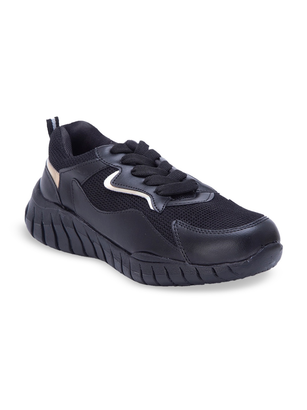 

AROOM Women Woven Design Comfort Insole Basics Sneakers, Black