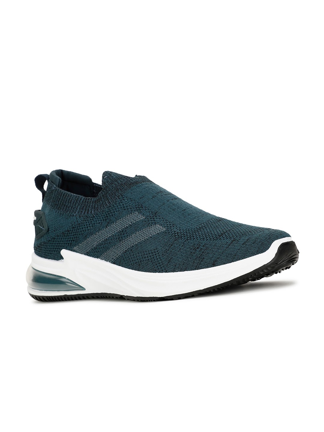 

North Star Men Woven Design Comfort Insole Textile Contrast Sole Slip-On Sneakers, Teal