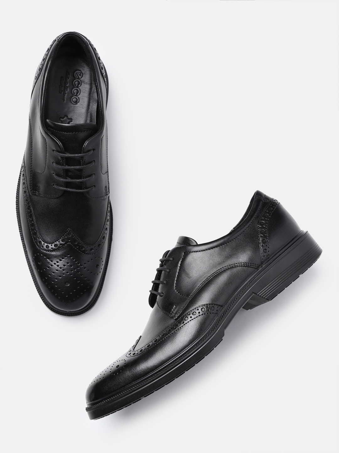 

ECCO Mens Lisbon Black Leather Regular Formal Shoes