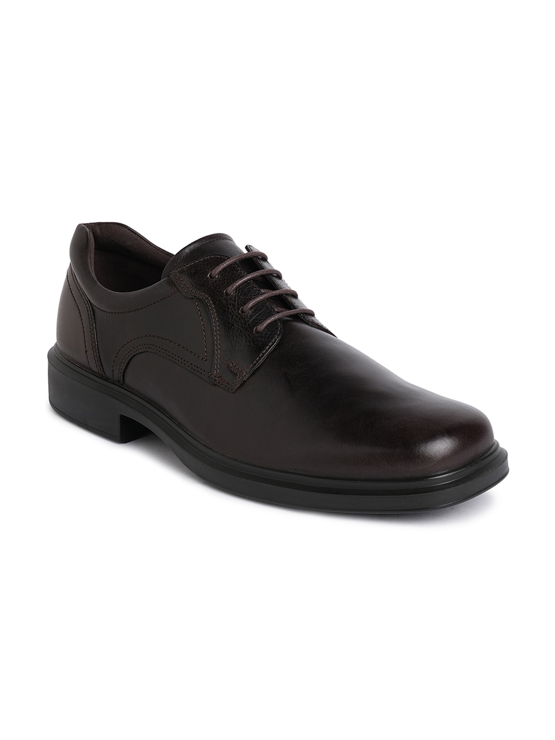 

ECCO Mens Helsinki 2 Mocha Leather Extra Wide Formal Shoes, Brown