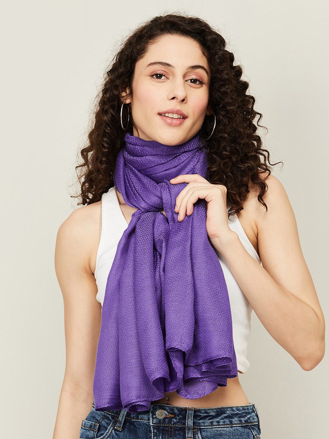 

Ginger by Lifestyle Women Woven Design Stole, Blue
