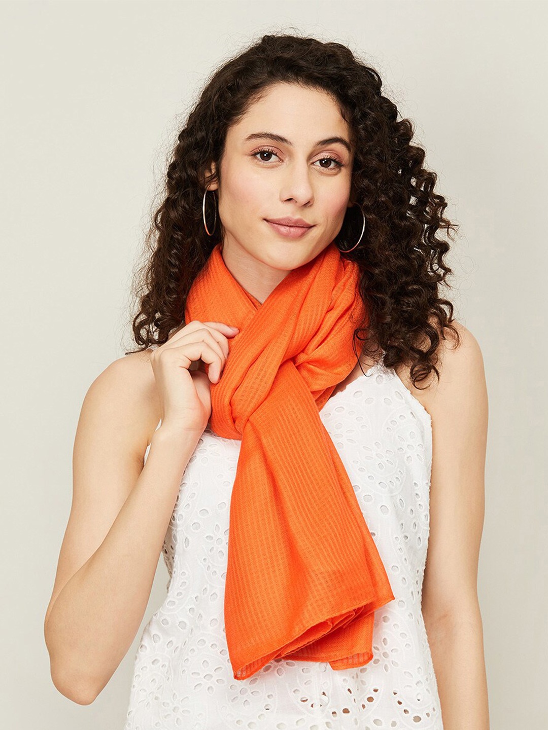 

Ginger by Lifestyle Women Woven Design Stole, Peach